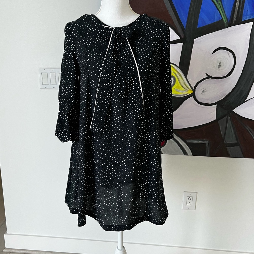 ZARA A-line dress with tie Size S